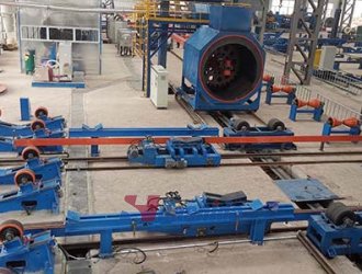 Steel pipe internal shot blasting line