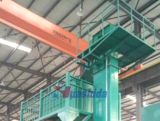 Steel pipe inner wall sand blasting rust removal production line