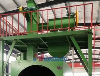 Steel pipe internal shot blasting line